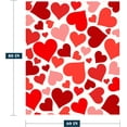 thumbnail image 3 of leyai Valentines Day Throw Blanket Twin Size Red Love Heart Blanket Girlfriend Wife Couple Gift Blanket for Couch Bed Soft Cozy Lightweight Fuzzy Fleece Blankets and Throws 60x80, 3 of 6