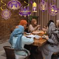 thumbnail image 3 of Decoraciones de techo Eid Mubarak, 48 piezas Eid Mubarak decoraciones colgantes Eid Mubarak remolinos de lámina de techo para, 3 of 8