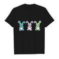 thumbnail image 4 of Baby Girl Summer Clothes Kids Girls Summer Rabbit Print T Shirt Child Cute Easter Short Sleeve Tee Top Boys T Shirts Black 3 Years-4 Years, 4 of 4