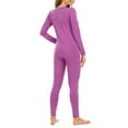 thumbnail image 6 of Zando Womens Lightweight Thermal Underwear Sets Ultra Soft Thermal Tights for Women Warm Base Layer Long Johns Set Pink Purple XL, 6 of 6