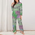 thumbnail image 2 of Sigee Summer for Women’s Pajama Sets Long-Sleeved Pjs Sets for Women 2 piece Sleepwear-XX-Large, 2 of 7