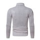 thumbnail image 4 of Camisa de cuello alto de poliéster para hombre, color liso, corte ajustado, manga larga, estilo informal/deportivo, tallas S-XXL, 4 of 5