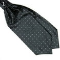 thumbnail image 4 of Kaesi Men's Fashion Smooth Polka Dots Print Ascot Tie Neck Tie Silk Blend Scarf Cravat, 4 of 7