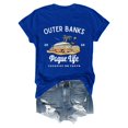 thumbnail image 2 of Active Tops Women Pogue Life Merch Shirt for Women Casual Solid Printed Round Neck Short Sleeve Top Fashionable Everyday T Blue XL, 2 of 3