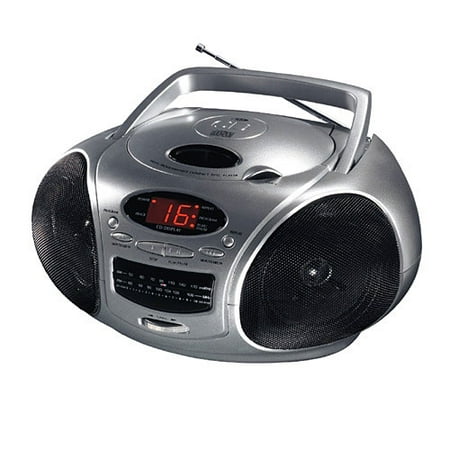 Durabrand CD Boombox With AM/FM Radio (Silver), CD-109
