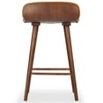 thumbnail image 5 of Safavieh Tazmyn Wood and Leather  Counterstool in Brown / Walnut, 5 of 13