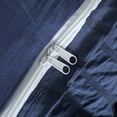 thumbnail image 3 of Flxxie Seersucker Textured Duvet Cover Pillow Sham Set with Corner Ties, King, Navy Blue, 3-Pieces, 3 of 5