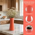 thumbnail image 2 of Unique Bargains Modern Geometric Minimalist Decorative Centerpiece Flower Vase Orange 3.5"x3.5"x8.3", 2 of 5