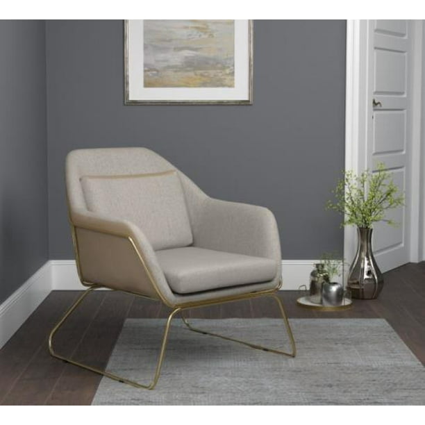 Coaster Company Modern Leatherette / Gold Accent Chair