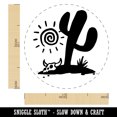 thumbnail image 2 of Saguaro Cactus Sonoran Desert Bull Skull Rubber Stamp for Scrapbooking Crafting Stamping - Medium 1 Inch, 2 of 7