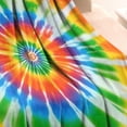thumbnail image 3 of Rainbow Tie Dye Sunburst Blanket,Comfortable Soft Flannel Throw Blanket,All Season,Warm Lightweight Blankets for Sofa Bed Couch Living Room Chair,30"x40", 3 of 4