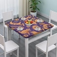 thumbnail image 3 of Halloween Spooky Icons Pattern Square Fitted Tablecloth with Elastic Edge,Square Table Cover,Washable Elastic Table Cover for Home Kitchen Party Decor 34"x34", 3 of 6
