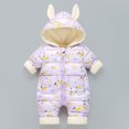 thumbnail image 2 of Vedolay Toddler Kids Winter Jackets 2023 Plaid Button Long Sleeve Coat Cardigan Tops Purple,100, 2 of 4