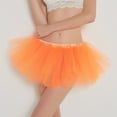 thumbnail image 4 of Tiqkatyck Mardi Gras Skirts For Women Clearance, Womens High Quality Pleated Gauze Mini Skirt Adult Tutu Dancing Skirt Long Skirt Orange, 4 of 6
