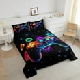 thumbnail image 4 of Dsseng Moderne Noir Bleu Joystick de Jeu Couettes et Duvets Grand Lit, 4 of 7