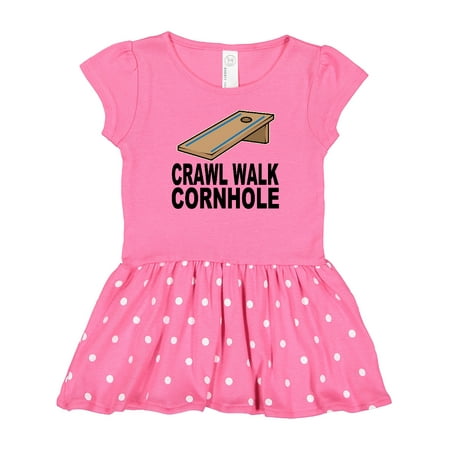 

Inktastic Crawl Walk Cornhole Gift Baby Girl Dress