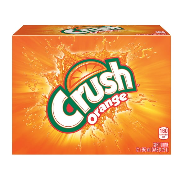 Crush Orange Soft Drink 12 x 355 mL, Cans, 12x355mL