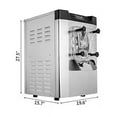 thumbnail image 2 of KFFKFF Commercial Ice Cream Machine 1400W 5.3 Gallons Per Hour Hard Serve Yogurt Maker with LED Display, Silver, 2 of 9