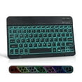 thumbnail image 1 of Clavier Sans Fil Bluetooth 3.0 avec Batterie Rechargeable Intégrée pour Tablette Téléphone Ordinateur, Rétroéclairage 7 Couleurs, 1 of 12