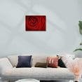thumbnail image 4 of Flower Canvas Wall Art Dew on the Red Rose Pictures for Girls Room Home Decoration Modern Giclee Landscape Painting 12x16 in 1 Panel Stretched and Framed Ready to Hang, 4 of 6
