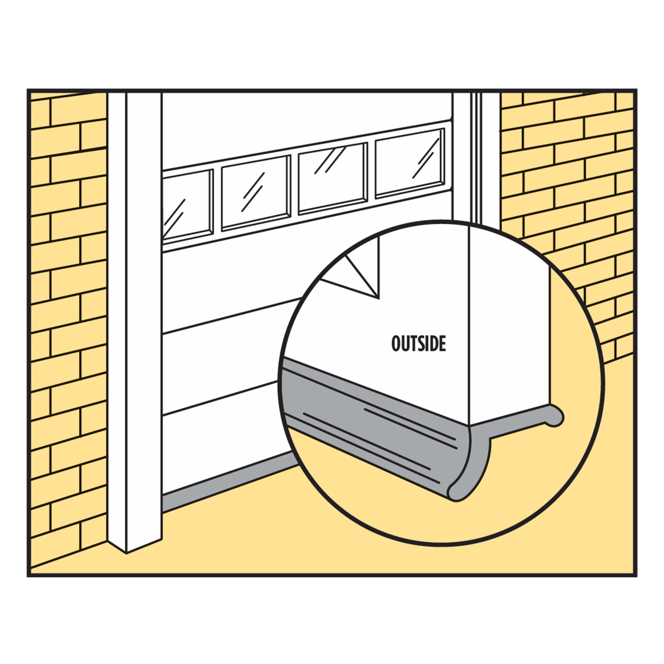 M-D Building Products 03723 9 ft. Black Rubber Garage Door Bottom Seal
