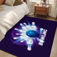 thumbnail image 5 of Bowling Balls Washable Area Rugs 3'x5', Abstract Blue Bowling Ball Bottles Purple Low Pile Throw Living Room Rug Non-Slip Sturdy Edge Binding Carpet for Indoor Entryway Bedside Kitchen, 5 of 9