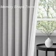 thumbnail image 4 of Linen Gray Blackout Curtains 96 Inch Long, Boho Beige Gothic Viral Drapes Pinch Pleated Curtains with Hooks for Living Room, Neutral 8FT Back Tab Bedroom Curtains 52" X 96" 8 FT 2 Panels, 4 of 15