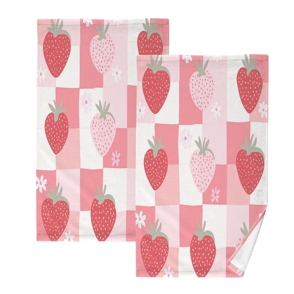 BZSMCE Face Towel Hand Towel Bath Towel Cotton Bath Towel Sets Hand Bath Towels Fashion Strawberry Delight Pattern
