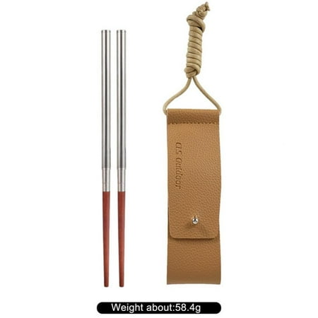 

Popvcly Ultralight Folding Wooden Chopsticks Solid Portable Reusable Outdoor Camping BBQ Picnic Tableware Chop Sticks B