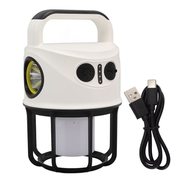 Linterna LED para acampar al aire libre, luz de emergencia portátil para acampar, luz de búsqueda recargable, lámpara para tienda de campaña