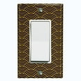 thumbnail image 1 of Metal Light Switch Plate Cover Japanese Sea Wave Pattern Black Wallpaper WAL019, 1 of 13