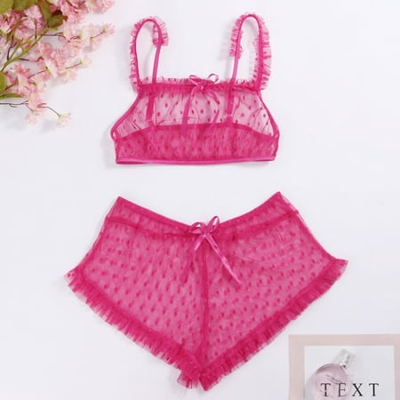 

Miayilima Valentine s Day Intimates Lingerie Lace Thong Underwear Sleepwear Bow Tie New Fashion