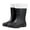 Black, variant on Xfvqtps Womens Mid Calf Rain Boots with Detachable Plush Lined Waterproof Slip Resistant Solid Color Thick Sole Casual Outdoor Garden Work Boots