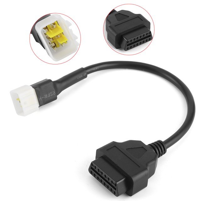 Cable Adaptador OBD2 De 6 Pines, Adaptador De Cable Portátil De 6 Pines A 16 Pines Para Detección De Fallas ANGGREK 6 Pin to OBD2 16 Pin