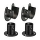 thumbnail image 1 of Uxcell 1'' Dia Stainless Steel Closet Pole Sockets Closet End Supports Flange Rod Set, Black 4 Pack, 1 of 7
