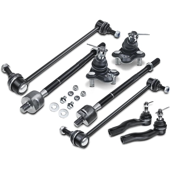 A-Premium 8Pcs Front Suspension Kit Stabilizer Bar Links Tie Rod Ends Ball Joints Compatible with Toyota RAV4 2001 2002 2003