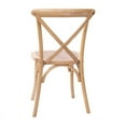 thumbnail image 4 of 10 PACK Bistro Style Cross Back Driftwood Wood Stackable Dining Chair - X Back Banquet Dining Chair, 4 of 8
