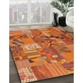 thumbnail image 2 of Ahgly Company Indoor Round Contemporary Red Patchwork Area Rugs, 6' Round, 2 of 6