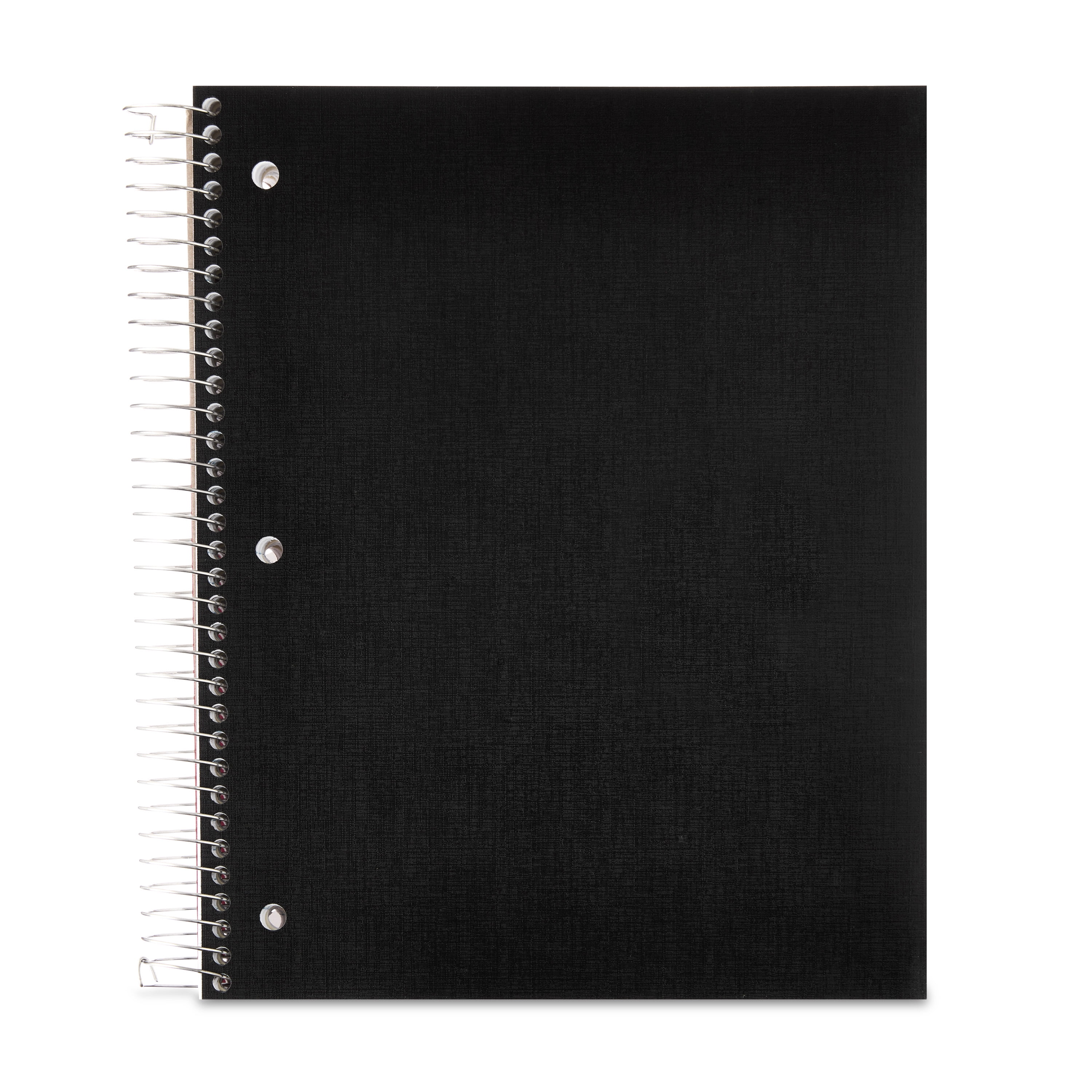 Pen+Gear Wide Ruled 5-Subject Poly Notebook, Black, 8.5" x 10.5", 160 Sheets