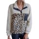 thumbnail image 1 of Moda mujer mullida sudadera con capucha leopardo empalme cuello alto manga larga botón bolsillo cáli Abanopi Pequeña, 1 of 7