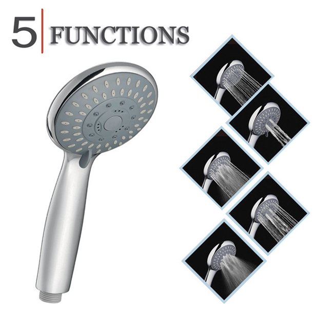 YELITE Handheld Shower Head High Pressure 5 Function Massage Spa Detachable Hand Held Showerhead