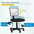thumbnail image 6 of BestOffice Ergonomic Desk Armless Mesh Computer Lumbar Support Swivel Rolling Executive Adjustable Task Chair for Back Pain (White), 6 of 8