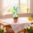 thumbnail image 4 of Easter Bunny Mini Planter, Easter Flower Pot Decor, Bunny Decorations For Home, Table Centerpiece With Plush Bunny Ear, Easter Basket Stuffers, Indoor Outdoor Decor, Spring Easter Decorations, 4 of 5