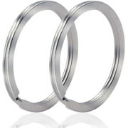 Auerllcy Key Ring - 100PCS, 32mm Nickel Plated Square Edged Split Key Chain Rings for Car Home Keys Organization, Arts & Crafts, Lanyards (100)