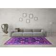thumbnail image 3 of Ahgly Company Indoor Round Oriental Purple Industrial Area Rugs, 4' Round, 3 of 4