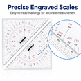 thumbnail image 6 of Chart Drawing Triangle Ruler, Acrylic Marine Triangle Clear Isosceles Triangle Ruler, Triangular Set for Nautical Navigation, Precise Scale, Efficient Use, 6 of 8
