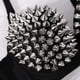 thumbnail image 5 of Sujetador de baile sexy con tachuelas y pinchos para mujer, estilo punk metálico, para discoteca, 5 of 8
