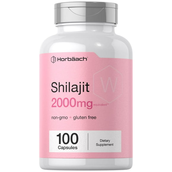 Suplemento Horbäach Shilajit en cápsulas de 2000 mg, 100 unidades