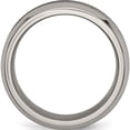thumbnail image 2 of Titanium Polished With Black Ceramic Center 8mm Beveled Band (Size 12) Made In China tb384-12, 2 of 5