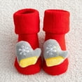 thumbnail image 3 of Zanarzt Chaussettes Pantoufles pour Enfants Filles Garçons Chaussettes de Noël Automne et Hiver Épaissies Enfants Nouvel An Chaussettes Rouges Bébés Tube Moyen Chaussettes en Coton Épaissies Blanc,0-1 Ans, 3 of 3